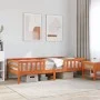 Solid pine wood bed frame in brown wax finish 80x200 cm by , Beds and slatted bases - Ref: Foro24-846978, Price: 86,64 €, Dis...