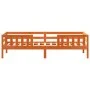 Solid pine wood bed frame in brown wax finish 75x190 cm by , Beds and slatted bases - Ref: Foro24-846984, Price: 98,14 €, Dis...