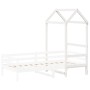 Kinderbett aus massivem weißem Holz 118x70x176,5 cm von , Zubehör für Betten und Lattenroste - Ref: Foro24-846986, Preis: 81,...
