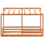 Cama infantil con techo madera maciza pino marrón 100x200 cm de , Camas y somieres - Ref: Foro24-846999, Precio: 179,60 €, De...