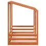 Cama infantil con techo madera maciza pino marrón 100x200 cm de , Camas y somieres - Ref: Foro24-846999, Precio: 179,60 €, De...