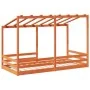 Cama infantil con techo madera maciza pino marrón 100x200 cm de , Camas y somieres - Ref: Foro24-846999, Precio: 179,60 €, De...