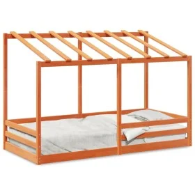 Kinderbett mit massivem Kieferndach in Braun 80x200 cm. von , Betten und Lattenroste - Ref: Foro24-847005, Preis: 125,25 €, R...