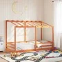 Cama infantil con techo madera maciza pino marrón 80x200 cm de , Camas y somieres - Ref: Foro24-847005, Precio: 125,22 €, Des...