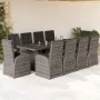 Set de comedor de jardín 11 pzas y cojines ratán sintético gris by , Garden sets - Ref: Foro24-3277604, Price: 1,00 €, Discou...