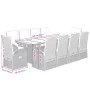 Set de comedor de jardín 11 pzas y cojines ratán sintético gris by , Garden sets - Ref: Foro24-3277604, Price: 1,00 €, Discou...