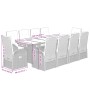 Set de comedor de jardín 11 pzas y cojines ratán sintético gris by , Garden sets - Ref: Foro24-3277604, Price: 1,00 €, Discou...