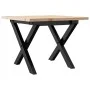 Mesa de centro marco X madera maciza pino y acero 50x50x35 cm by , Kitchen and dining tables - Ref: Foro24-3282681, Price: 58...