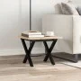 Mesa de centro marco X madera maciza pino y acero 50x50x35 cm by , Kitchen and dining tables - Ref: Foro24-3282681, Price: 58...