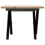 Massivholz-Kiefer- und Stahlrahmen-Couchtisch 50x50x35 cm von , Küchen- und Esstische - Ref: Foro24-3282681, Preis: 59,44 €, ...