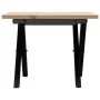 Mesa de centro marco X madera maciza pino y acero 50x50x35 cm by , Kitchen and dining tables - Ref: Foro24-3282681, Price: 58...
