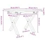 Massivholz-Kiefer- und Stahlrahmen-Couchtisch 50x50x35 cm von , Küchen- und Esstische - Ref: Foro24-3282681, Preis: 59,44 €, ...