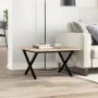 Massivholz-Kiefer- und Stahlrahmen-Couchtisch 70x70x40 cm von , Küchen- und Esstische - Ref: Foro24-3282683, Preis: 66,33 €, ...