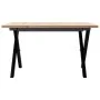Massivholz-Kiefer- und Stahlrahmen-Couchtisch 70x70x40 cm von , Küchen- und Esstische - Ref: Foro24-3282683, Preis: 66,33 €, ...