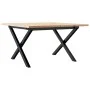 Massivholz-Kiefer- und Stahlrahmen-Couchtisch 70x70x40 cm von , Küchen- und Esstische - Ref: Foro24-3282683, Preis: 66,33 €, ...