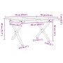Massivholz-Kiefer- und Stahlrahmen-Couchtisch 70x70x40 cm von , Küchen- und Esstische - Ref: Foro24-3282683, Preis: 67,29 €, ...