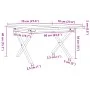 Massivholz-Kiefer- und Stahlrahmen-Couchtisch 70x70x40 cm von , Küchen- und Esstische - Ref: Foro24-3282683, Preis: 66,33 €, ...