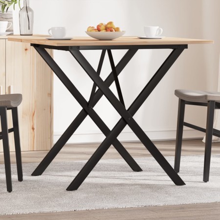 Esstisch mit massivem Kiefernholz- und Stahlrahmen 80x80x75 cm. von , Küchen- und Esstische - Ref: Foro24-3282695, Preis: 77,...