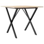 Esstisch mit massivem Kiefernholz- und Stahlrahmen 80x80x75 cm. von , Küchen- und Esstische - Ref: Foro24-3282695, Preis: 77,...
