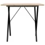 Mesa de comedor marco X madera maciza pino y acero 80x80x75 cm de , Mesas de cocina y de comedor - Ref: Foro24-3282695, Preci...