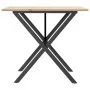 Esstisch mit massivem Kiefernholz- und Stahlrahmen 80x80x75 cm. von , Küchen- und Esstische - Ref: Foro24-3282695, Preis: 76,...