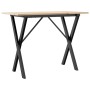 Esstisch mit massivem Kiefernholzrahmen und Stahlgestell 100x50x75cm. von , Küchen- und Esstische - Ref: Foro24-3282697, Prei...