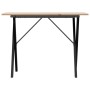 Esstisch mit massivem Kiefernholzrahmen und Stahlgestell 100x50x75cm. von , Küchen- und Esstische - Ref: Foro24-3282697, Prei...