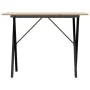 Mesa de comedor marco X madera maciza pino y acero 100x50x75cm de , Mesas de cocina y de comedor - Ref: Foro24-3282697, Preci...