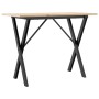 Esstisch mit massivem Kiefernholzrahmen und Stahlgestell 100x50x75cm. von , Küchen- und Esstische - Ref: Foro24-3282697, Prei...