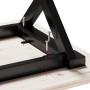 Esstisch mit massivem Kiefernholzrahmen und Stahlgestell 100x50x75cm. von , Küchen- und Esstische - Ref: Foro24-3282697, Prei...