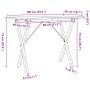 Esstisch mit massivem Kiefernholzrahmen und Stahlgestell 100x50x75cm. von , Küchen- und Esstische - Ref: Foro24-3282697, Prei...