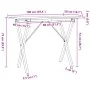 Esstisch mit massivem Kiefernholzrahmen und Stahlgestell 100x50x75cm. von , Küchen- und Esstische - Ref: Foro24-3282697, Prei...