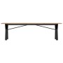 Massivholz- und Stahlrahmen-Couchtisch aus Kiefernholz, 160x40x45 cm. von , Küchen- und Esstische - Ref: Foro24-3282712, Prei...