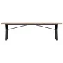 Massivholz- und Stahlrahmen-Couchtisch aus Kiefernholz, 160x40x45 cm. von , Küchen- und Esstische - Ref: Foro24-3282712, Prei...