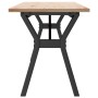 Massivholz- und Stahlrahmen-Couchtisch aus Kiefernholz, 160x40x45 cm. von , Küchen- und Esstische - Ref: Foro24-3282712, Prei...