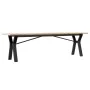 Massivholz- und Stahlrahmen-Couchtisch aus Kiefernholz, 160x40x45 cm. von , Küchen- und Esstische - Ref: Foro24-3282712, Prei...
