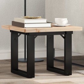 Massivholz-Kiefer- und Stahlrahmen-Couchtisch, 50x50x35,5 cm. von , Küchen- und Esstische - Ref: Foro24-3282725, Preis: 63,44...