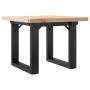 Massivholz-Kiefer- und Stahlrahmen-Couchtisch, 50x50x35,5 cm. von , Küchen- und Esstische - Ref: Foro24-3282725, Preis: 63,44...