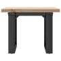 Mesa de centro marco O madera maciza pino y acero 50x50x35,5 cm by , Kitchen and dining tables - Ref: Foro24-3282725, Price: ...