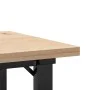 Mesa de centro marco O madera maciza pino y acero 50x50x35,5 cm by , Kitchen and dining tables - Ref: Foro24-3282725, Price: ...