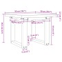 Massivholz-Kiefer- und Stahlrahmen-Couchtisch, 50x50x35,5 cm. von , Küchen- und Esstische - Ref: Foro24-3282725, Preis: 63,44...