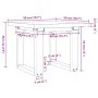 Mesa de centro marco O madera maciza pino y acero 50x50x35,5 cm by , Kitchen and dining tables - Ref: Foro24-3282725, Price: ...