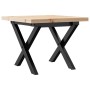 Mesa de centro marco X madera maciza pino y acero 40x40x35,5 cm von , Küchen- und Esstische - Ref: Foro24-3282746, Preis: 50,...