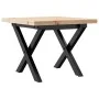 Mesa de centro marco X madera maciza pino y acero 40x40x35,5 cm von , Küchen- und Esstische - Ref: Foro24-3282746, Preis: 49,...