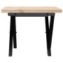 Mesa de centro marco X madera maciza pino y acero 40x40x35,5 cm von , Küchen- und Esstische - Ref: Foro24-3282746, Preis: 50,...