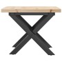 Mesa de centro marco X madera maciza pino y acero 40x40x35,5 cm von , Küchen- und Esstische - Ref: Foro24-3282746, Preis: 50,...