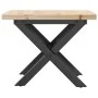 Mesa de centro marco X madera maciza pino y acero 40x40x35,5 cm von , Küchen- und Esstische - Ref: Foro24-3282746, Preis: 49,...