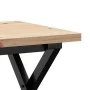 Mesa de centro marco X madera maciza pino y acero 40x40x35,5 cm von , Küchen- und Esstische - Ref: Foro24-3282746, Preis: 49,...