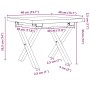 Mesa de centro marco X madera maciza pino y acero 40x40x35,5 cm von , Küchen- und Esstische - Ref: Foro24-3282746, Preis: 50,...