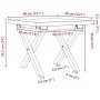 Mesa de centro marco X madera maciza pino y acero 40x40x35,5 cm von , Küchen- und Esstische - Ref: Foro24-3282746, Preis: 49,...